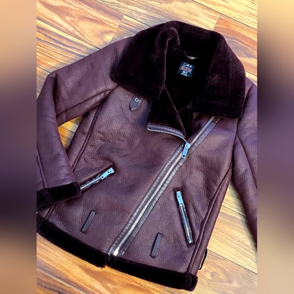 DEX sherpa bomber coat